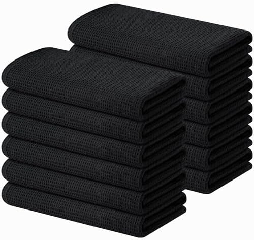 Homaxy 100% Cotton Waffle Weave Kitchen Towels, 12 Pack by Homaxy