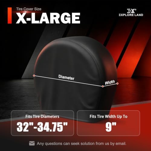 Explore Land Tire Covers 4 Pack Fit Tire Diameters 32-34.75 inch - Image 6