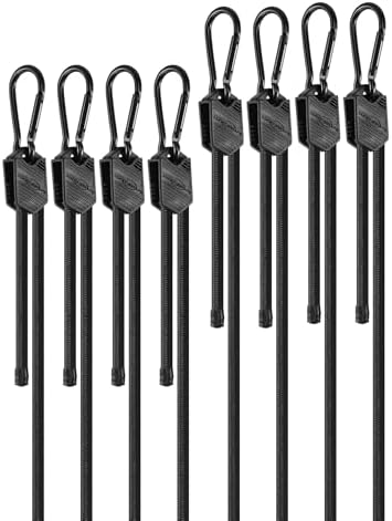 60" 80" Black Adjustable Carabiner Bungee Cords by LuckyStraps