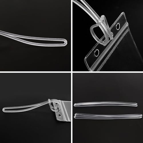 300 Pack Clear Plastic Luggage Straps, Worm Loops - Image 7