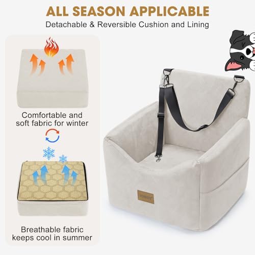 JOEJOY Dog Car Seats for Small Medium Dogs Under 35lbs, Dog Booster Seat - Image 3