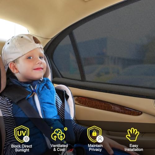 Car Window Shades for Baby, 2 Pack Car Sun Shade for Baby Kids Adults Pet - Image 2