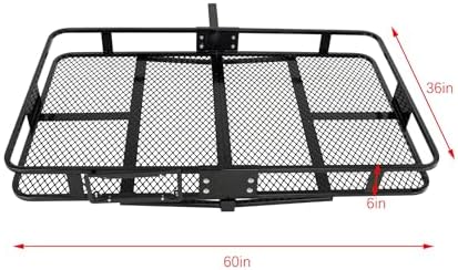 zeech 500 LBS Capacity 2" Receiver 60" x 36" x 6" Black Steel Folding Trailer - Image 4
