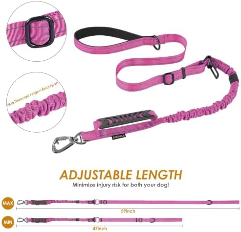 AUBELL Tactical Dog Leash Heavy Duty, 4-6ft No Pull Bungee Leash - Image 6