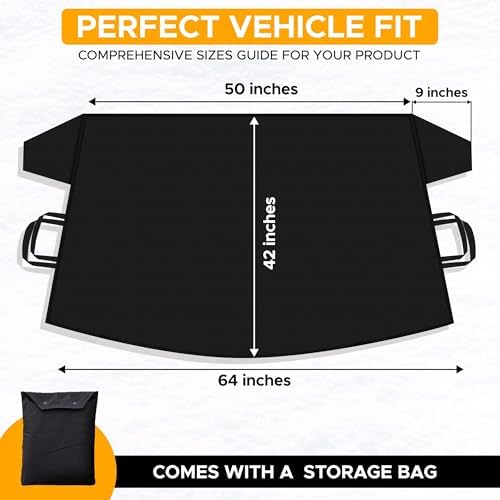 EcoNour Car Windshield Cover for Ice and Snow, Front Windshield Snow Cover - Image 3