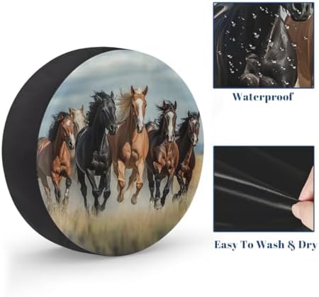 Horse Spare Tire Cover Waterproof Dust-Proof Spare Wheel Covers - Image 4