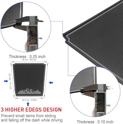 Dashboard Mats for Subaru Crosstrek Accessories 2018-2023, Forester 2019+ - Image 5