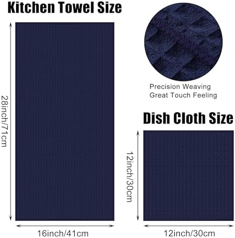 Homaxy Microfiber Kitchen Towels and Dishcloths Sets, 8 Pack - Image 4