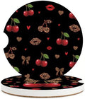 Cheetah Leopard Car Coasters for Cup Holders, Absorbent Coaster for Women by CRASHOT