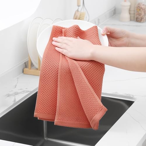 Homaxy 100% Cotton Waffle Weave Kitchen Dish Towels 6-Pack - Image 4