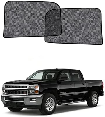 Car Window Shades for Chevy Silverado, UV & Heat Blocker, Privacy Protection by Unknown