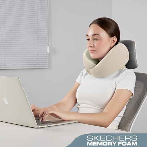 Skechers Memory Foam Neck Pillow, Comfortable & Breathable Travel Pillow - Image 4