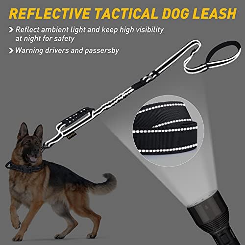 AUBELL Tactical Dog Leash Heavy Duty, 4-6ft No Pull Bungee Leash - Image 3