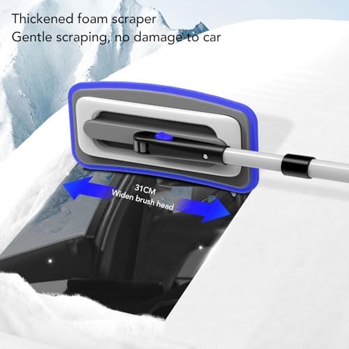 Heavy - Duty Aluminum Ice Scraper Snow Brush, Efficient Snow Removal Kit - Image 7