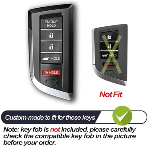 MECHCOS Fit for 5 Buttons Acura Integra MDX RDX TLX Key Fob Cover Case Remote - Image 2