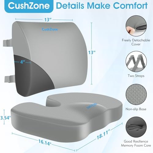 CushZone X-Large Seat Cushion and Lumbar Pillow - Image 4