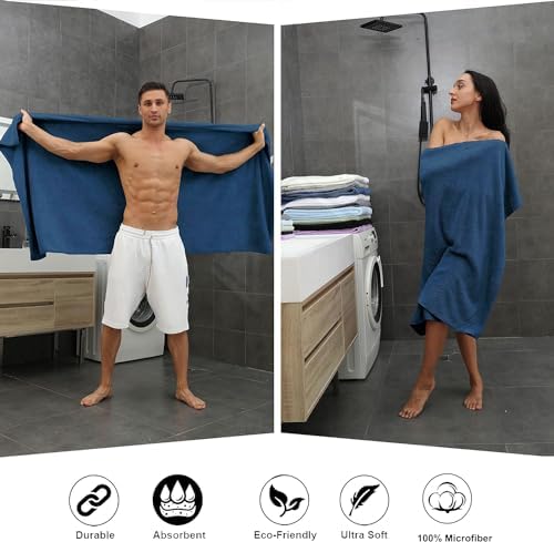Extra Large Bath Towel Sheet Set 35x70 Inches, Oversized Bath Towels Set - Image 4