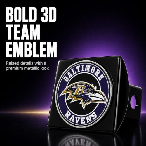 Baltimore Ravens Trailer Hitch Cover - Image 2