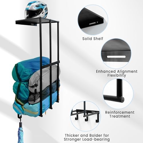 Camping Chair Storage Wall Mount Metal Rack - Image 3