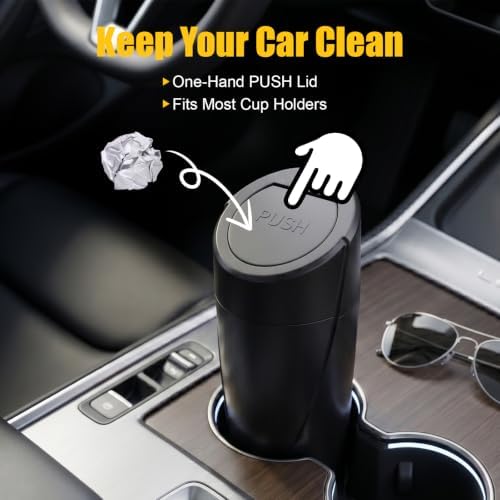 Car Trash Can, 2 Pack Leakproof Mini Garbage Bin - Image 2