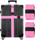 Luggage Straps for Suitcases TSA Approved-2 Pack Bright Personalized Luggage by GOWRAPS