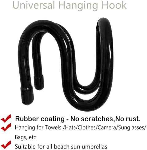 Pmsanzay Portable Beach Umbrella Hanging Hook, Adjustable Travel Hanger Hook - Image 2