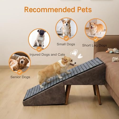 17" 2-in-1 Dog Ottoman Ramp for Couch & Small Dogs - Image 2