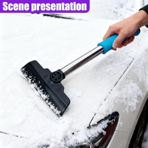 2PCS Ice Scrapers for Car Windshield, Soft No Scratch Snow Frost Removal Tool - Image 6