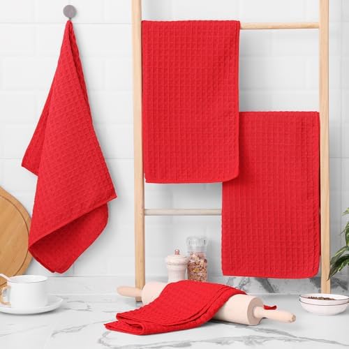 Homaxy Microfiber Waffle Weave Kitchen Towels, 8 Pack - Image 5