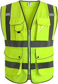 JKSafety Safety Vest for Men Women Reflective Hi Vis JK150 Yellow 4XL by JKSafety