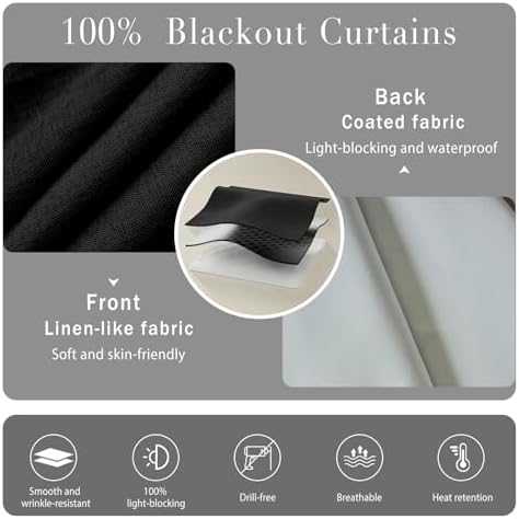 100% Blackout Self Adhesive Portable Curtains - Image 4