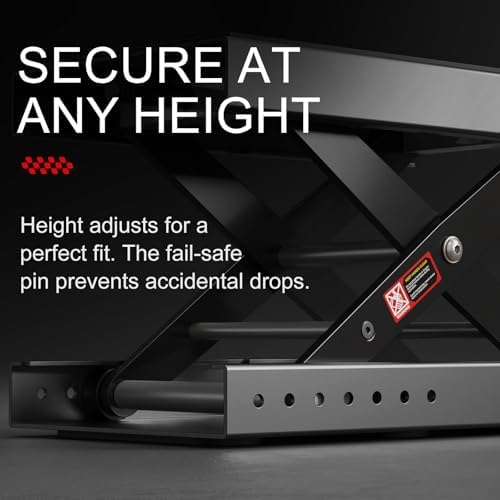Aluminum Motorcycle Scissor Lift Jack, 1100LBS Heavy Duty - Image 6