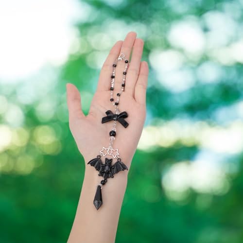 Black Crystal Car Rearview Mirror Charm - Image 3