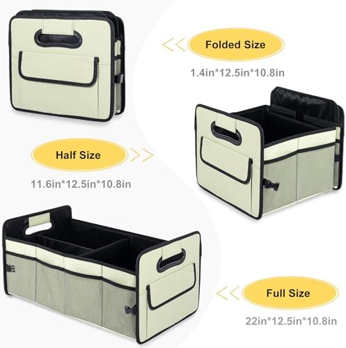 Car Trunk Organizer, Collapsible Car Organizers and Storage Light Green - Image 6