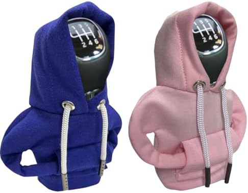 JOYCOURT 2PCS Car Gear Shift Hoodie Auto Shifter Knob Cover by JOYCOURT