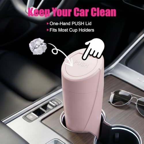 Car Trash Can, 2 Pack Leakproof Mini Garbage Bin - Image 2