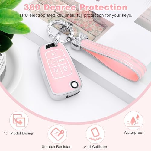 PIFOOG Key Fob Cover for Chevy 5 Button Malibu Equinox Camaro Cruze Trax Impala - Image 4