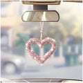 Mandark Crystal Rhinestone Heart Rearview Mirror Pendant by Unknown