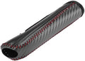 Car Handbrake Cover Leather Black Carbon Fiber Red Line 1 Pcs by Hihaha