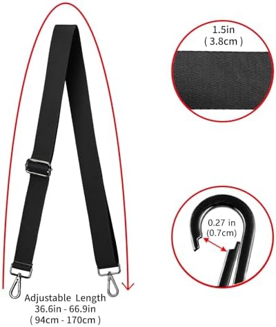 ZOOEASS Wide Shoulder Strap, Adjustable Replacement Belt Crossbody Canvas Bag - Image 3
