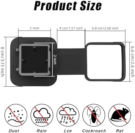 Rubber American Flag Trailer Hitch Cover 2 Inch, Tow Tube Cover Plug Cap - Image 2