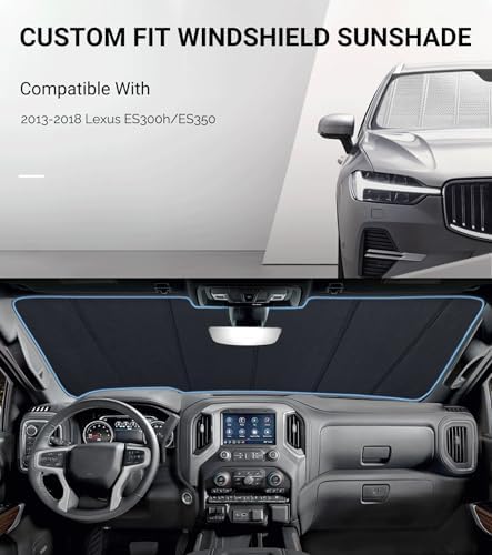 Pigenius Windshield Sun Shade for Lexus ES300h/ES350 2013-2018. Reflective - Image 2