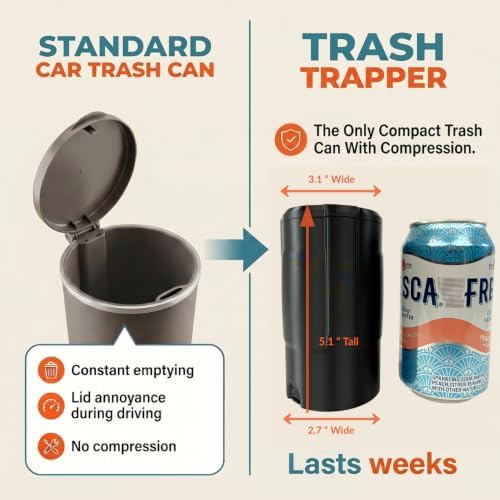Trash Trapper Car Trash Can Cup Holder | Small Car Trash Can | Fits in Most - Image 5
