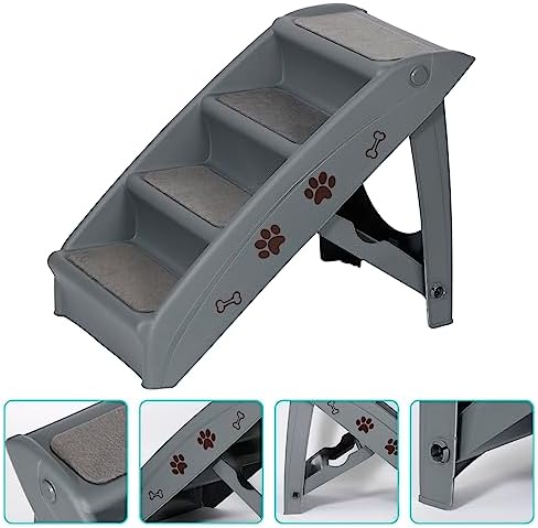 ZENY Dog Stairs for Bed 20" H, 4-Step Dog Steps for High Bed - Image 5