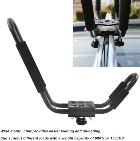 Kayak Roof Top Mount Rack, 2 Pair Foldable Kayak Car Rack Roof Top Mount 68KG - Image 2