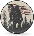 Rv Spare Tire Cover Wheel Bigfoot Mountain American Flag Tire Covers Wheel by FengQuGou