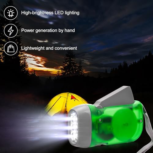 Retisee 48 Pcs Hand Crank Flashlight No Battery Required Torch Light Manual - Image 4