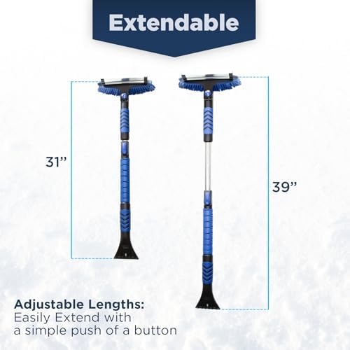 SNOWDRIFT 39" Ice Scrapers for Car Windshield | Snow Brush for Car | Extendable - Image 2