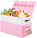 Large Toy Storage Box with Lid & Dividers, Kids Toy Chest by Rocamdo