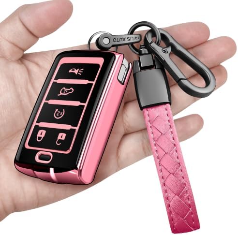 for Jeep Key Fob Cover with Keychain Soft Full Protection Key Shell Compatible by Sindeda